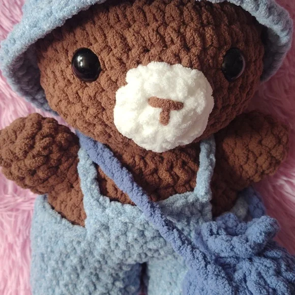 Blueberry Crochet Teddy Bear - Picture 4 of 4